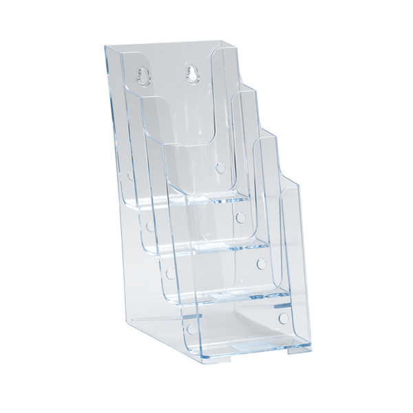 Azar Displays Four-Tier Four-Pocket Trifold Brochure Holder., PK2 252388